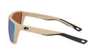 Costa sand sunglasses with green polarized reflective lenses on a white background