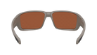 Costa Sunglasses with green polarized lenses and a matte olive frame on a white background