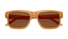 Brown sunglasses with a white background
