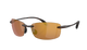 Costa Sunglasses with gold polarized lenses and tortoise frame on a white background