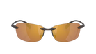 Costa Sunglasses with gold polarized lenses and tortoise frame on a white background