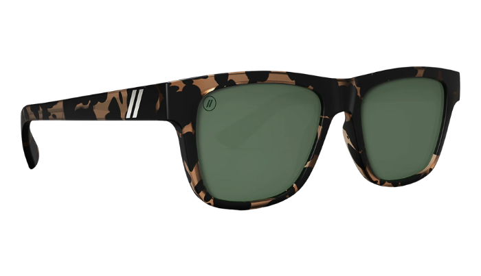 Blenders Sunglasses with a tortoise frame on a white background