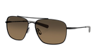 Costa Sunglasses with polarized brown gradient lenses and a black frame on a white background