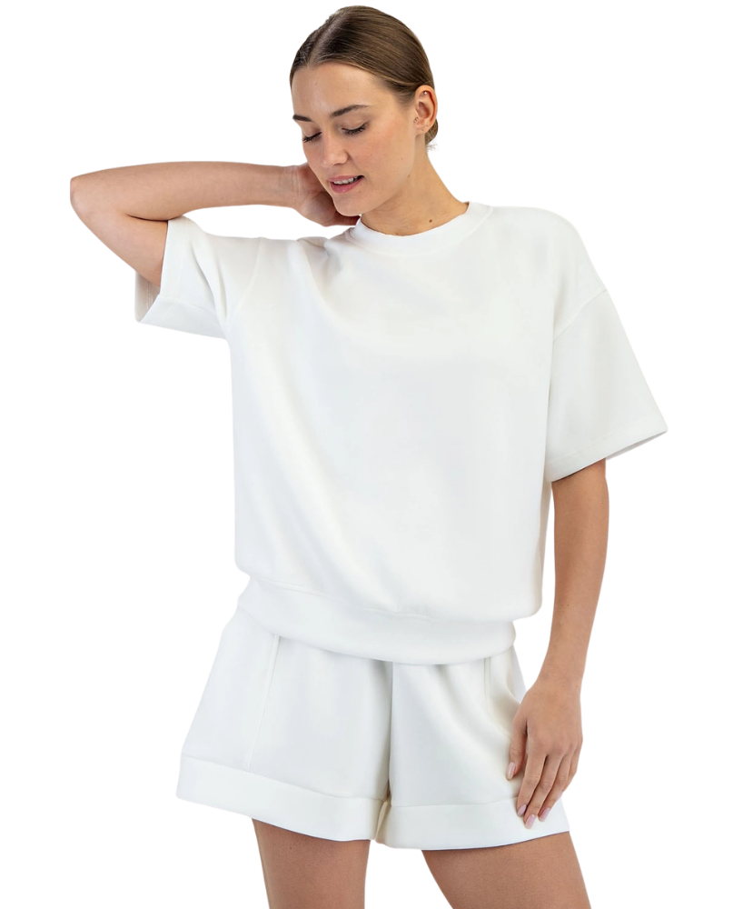 Modal Poly Span Short Sleeve Top