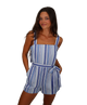 Marin Striped Belted Romper