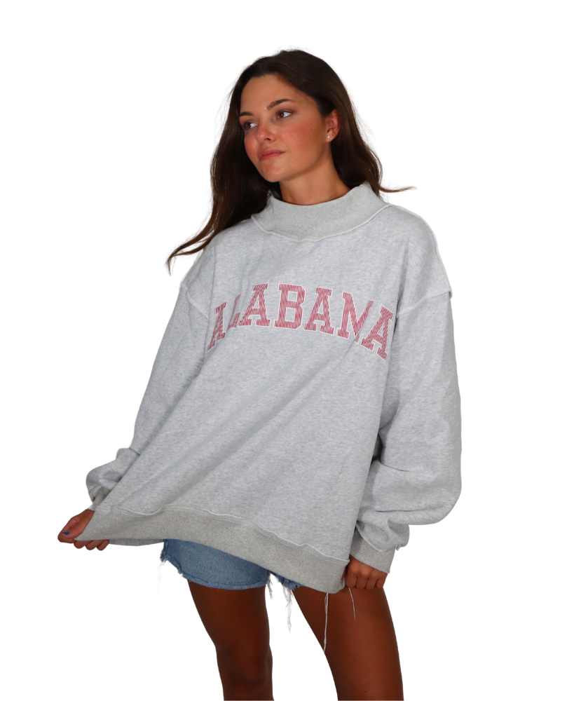 ALABAMA Embroidered Mockneck Sweatshirt