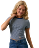 Riley Round Neck Short Sleeve Stripe Tee