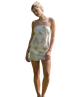 Eva Embroidered Strapless Mini Dress