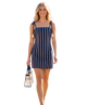 Cooper Cord Trim Mini Dress With Tassel Tie Straps