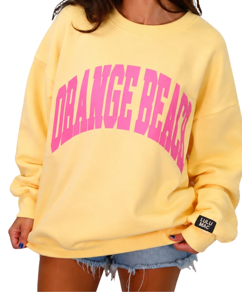 Lulu Mac - Orange Beach Puff Crewneck