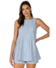 Charlie Gingham Sleeveless Baby Doll Romper