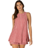 Charlie Gingham Sleeveless Baby Doll Romper