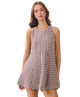 Charlie Gingham Sleeveless Baby Doll Romper