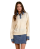 Henley Layered Collar Knit Top