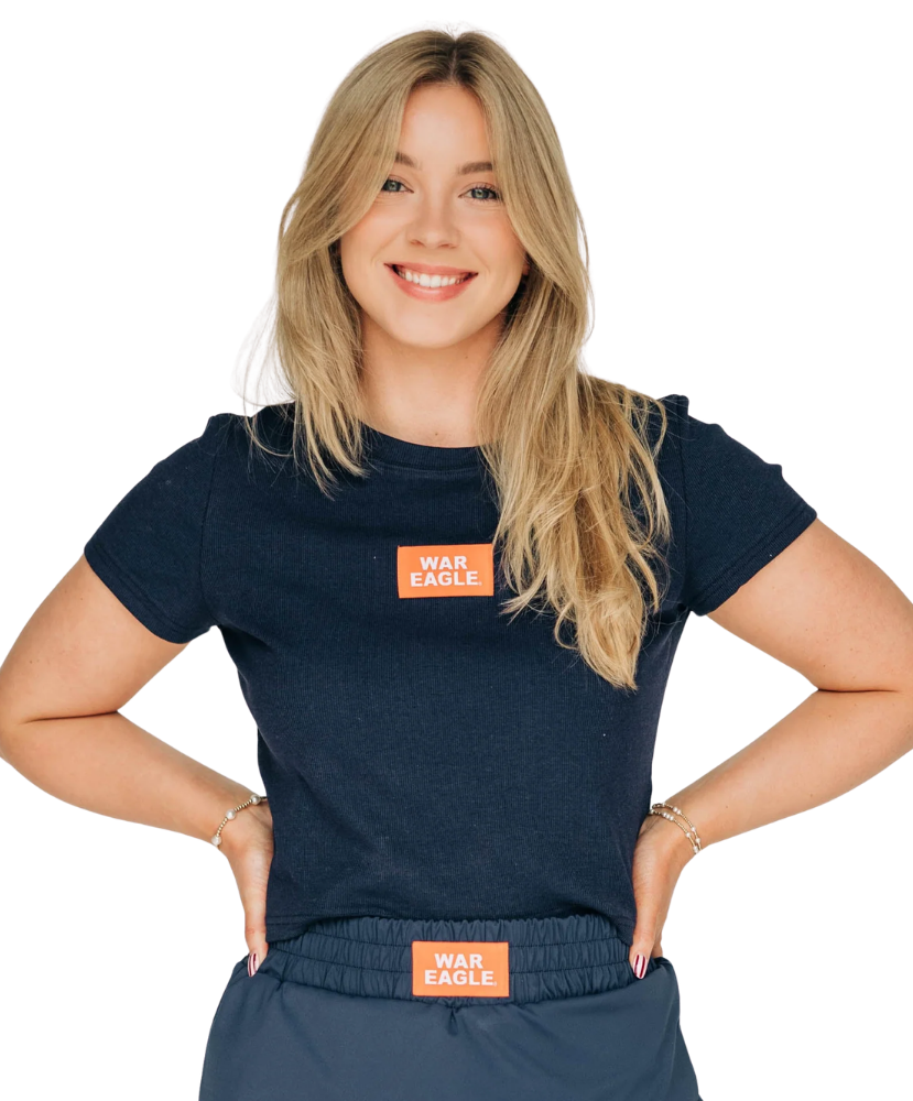 The Raegan Ribbed Baby Tee War Eagle