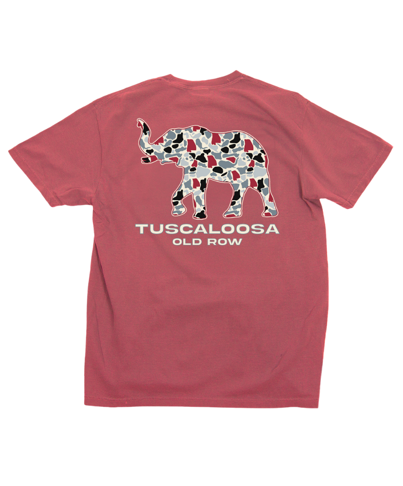 Old Row - Tuscaloosa Camo Elephant Pocket Tee