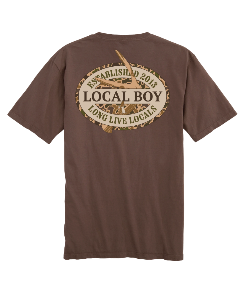 Local Boy - Old School Antler Oval Ss Tee