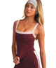 Cait Contrast Block Tank Top