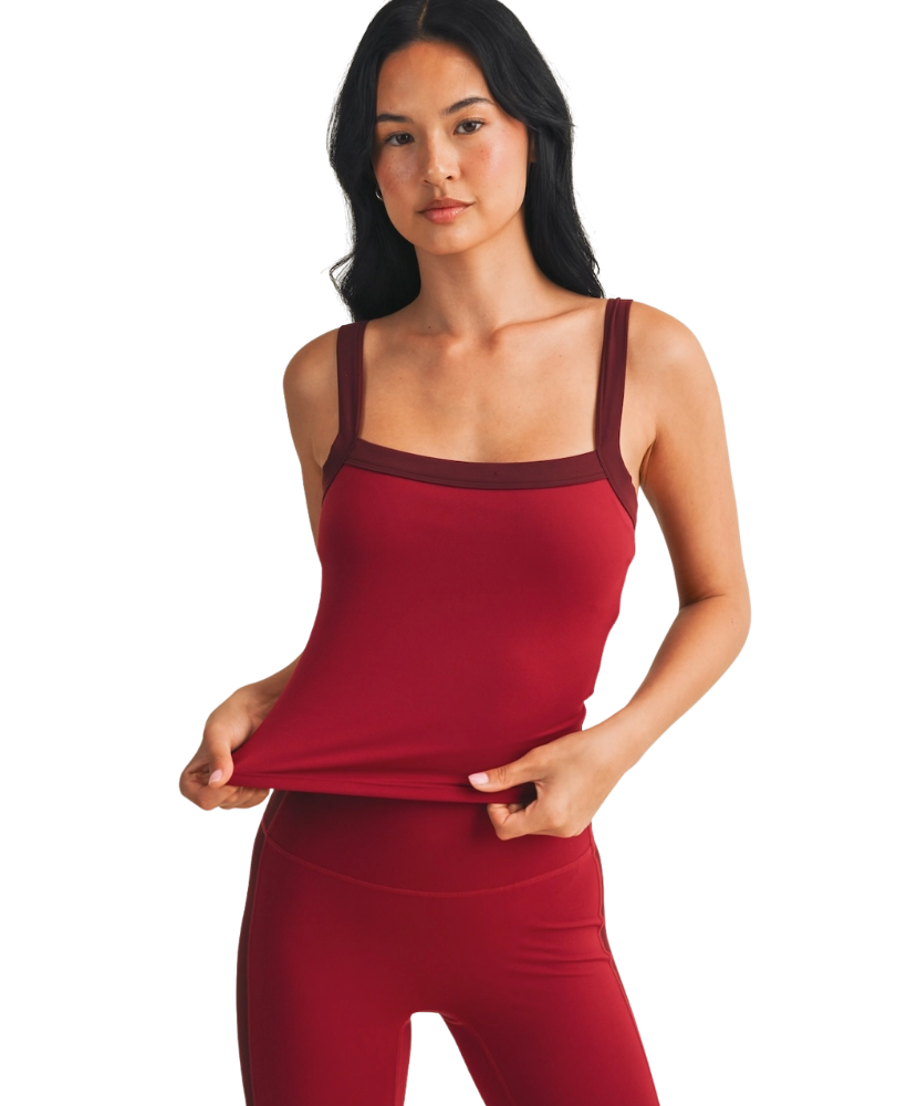 Cait Contrast Block Tank Top