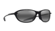 Black MAUI JIM Polarized sunglasses with gray lenses on a white background