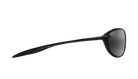 Black MAUI JIM Polarized sunglasses with gray lenses on a white background