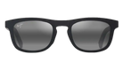 Black Maui Jim polarized sunglasses with a Maui Jim logo on a white background