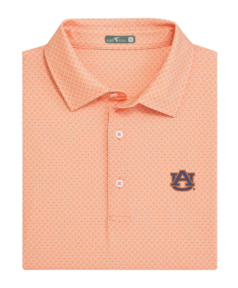 GenTeal - Auburn Diamond Lattice Performance Polo