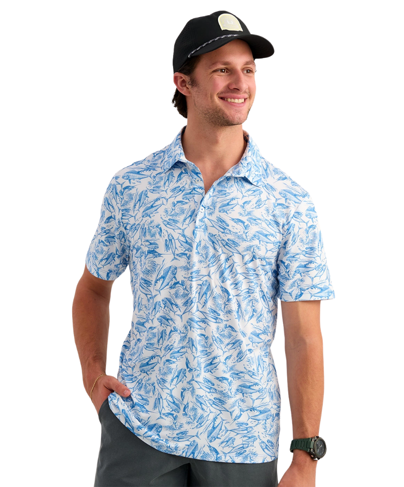 Huk - Pursuit KC Bluewater Blitz Printed Polo