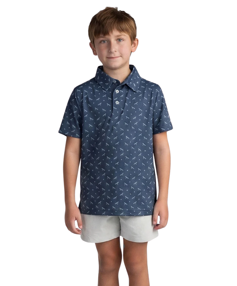 Southern Shirt Co - Boys Uplands Unleashed Printed Polo