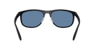 Black Ray-Ban RB4468 sunglasses with blue polarized lenses on a white background