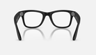 Black Ray-Ban META sunglasses with transition lenses on a clear background