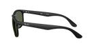Black Ray-Ban RB4468 sunglasses with green lenses on a white background