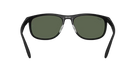 Black Ray-Ban RB4468 sunglasses with green lenses on a white background