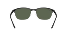 Black Ray-Ban RB4469 sunglasses with green lenses on a white background