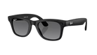 Black sunglasses with Ray-Ban logo on a white background