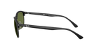 Black Ray-Ban RB4469 sunglasses with green polarized lenses on a white background