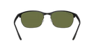 Black Ray-Ban RB4469 sunglasses with green polarized lenses on a white background