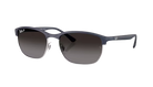 Ray-Ban RB4469 Sunglasses with dark blue frame and polarized gradient lenses on a white background