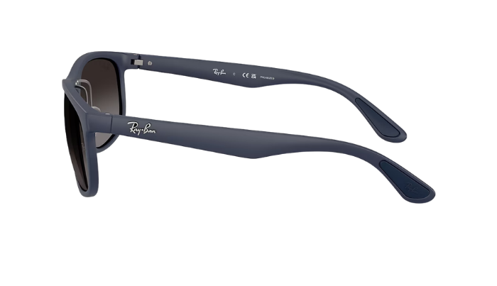 Blue Ray-Ban RB4468 sunglasses with a white background