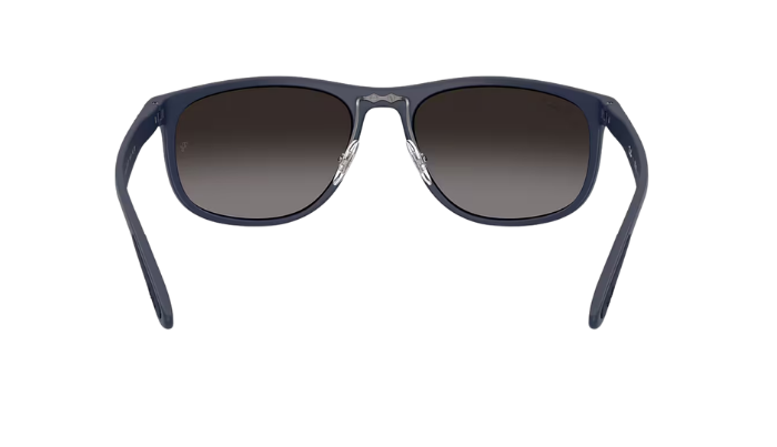 Blue Ray-Ban RB4468 sunglasses with a white background