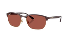 Ray-Ban RB4469 Sunglasses with brown lenses and dark frames on a white background