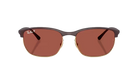 Ray-Ban RB4469 Sunglasses with brown lenses and dark frames on a white background