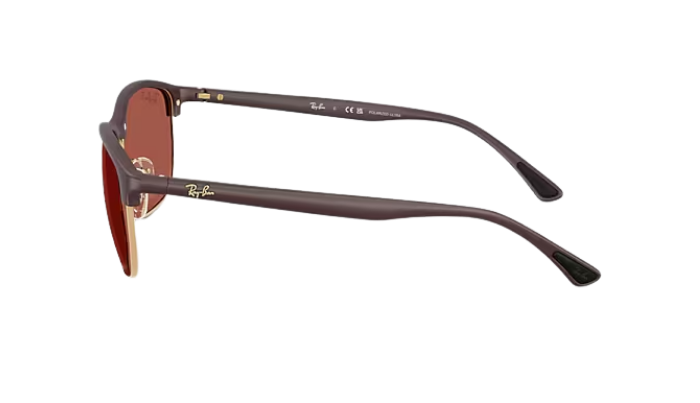 Ray-Ban RB4469 Sunglasses with brown lenses and dark frames on a white background