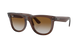 Brown sunglasses with gradient lenses on a white background