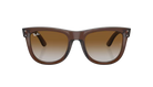 RAY-BAN Brown sunglasses with gradient lenses on a white background