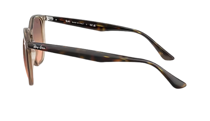 Turtledove framed Ray-Ban sunglasses with pink lenses on a white background