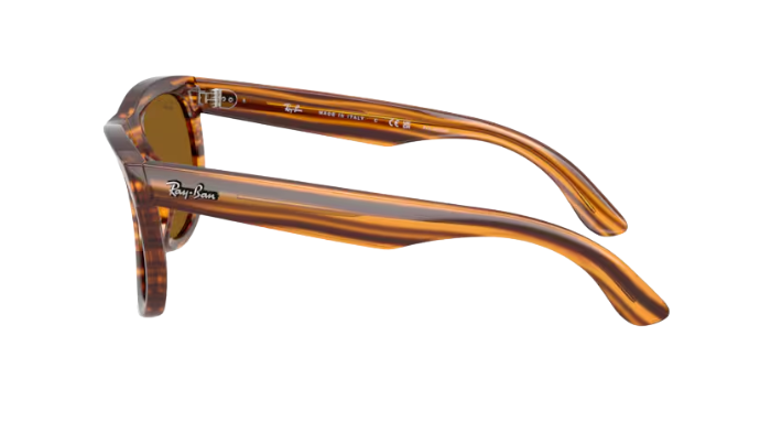 RAY-BAN Brown sunglasses with a brand logo on a white background