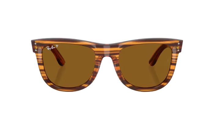 RAY-BAN Tortoiseshell sunglasses with brown lenses on a white background