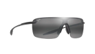 Sunglasses with a reflective lens on a white background