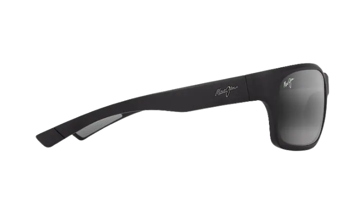 Black sunglasses with a Maui Jim logo on a white background